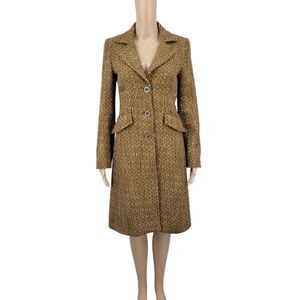 Dorthee Bis Vintage Tweed Button-Up Coat